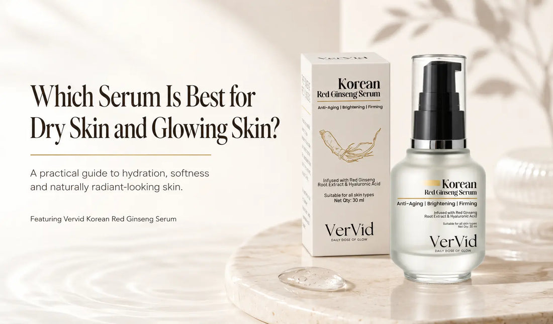 Vervid Korean Red Ginseng Serum featured as the best serum for dry skin and glowing skin