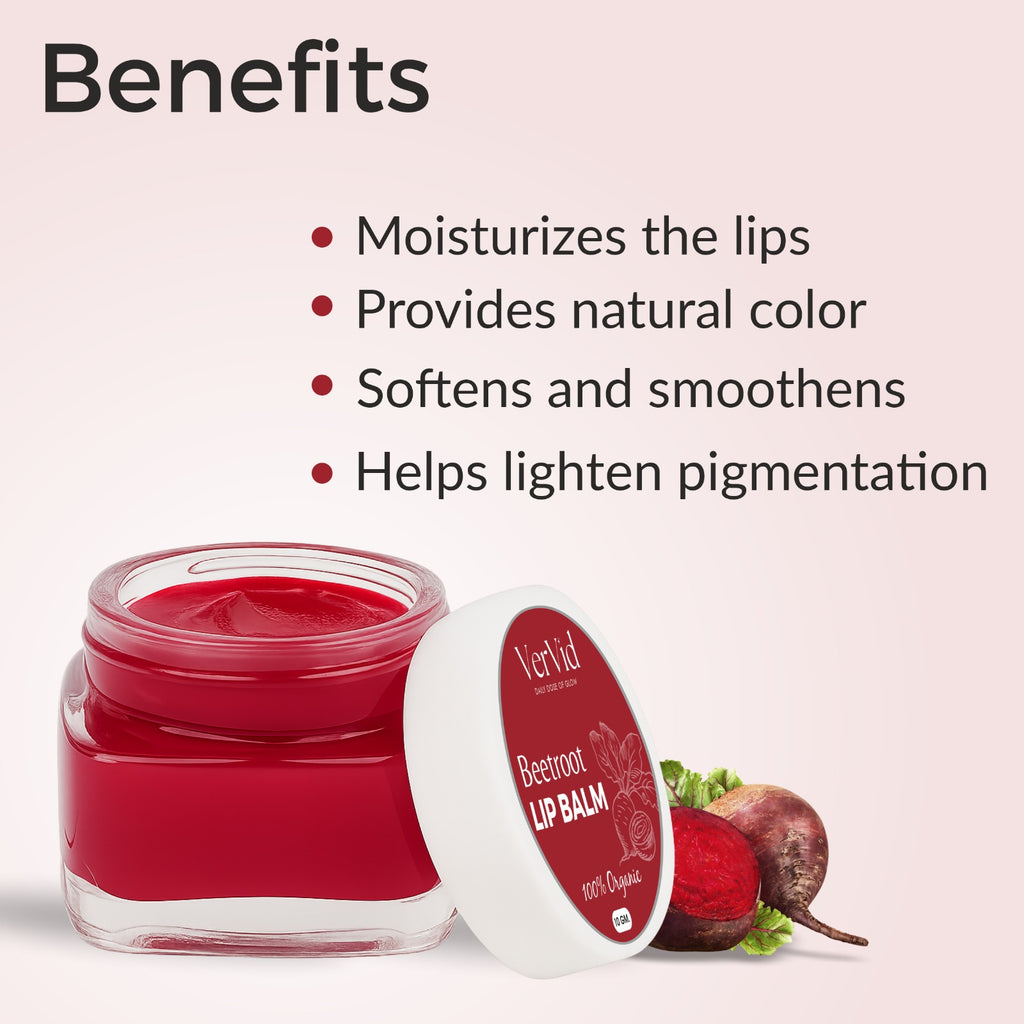 VerVid Beetroot Lip Balm – 100% Organic Tint & Hydration
