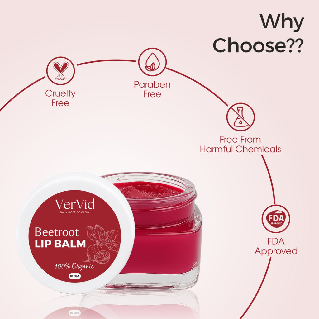 VerVid Beetroot Lip Balm – 100% Organic Tint & Hydration