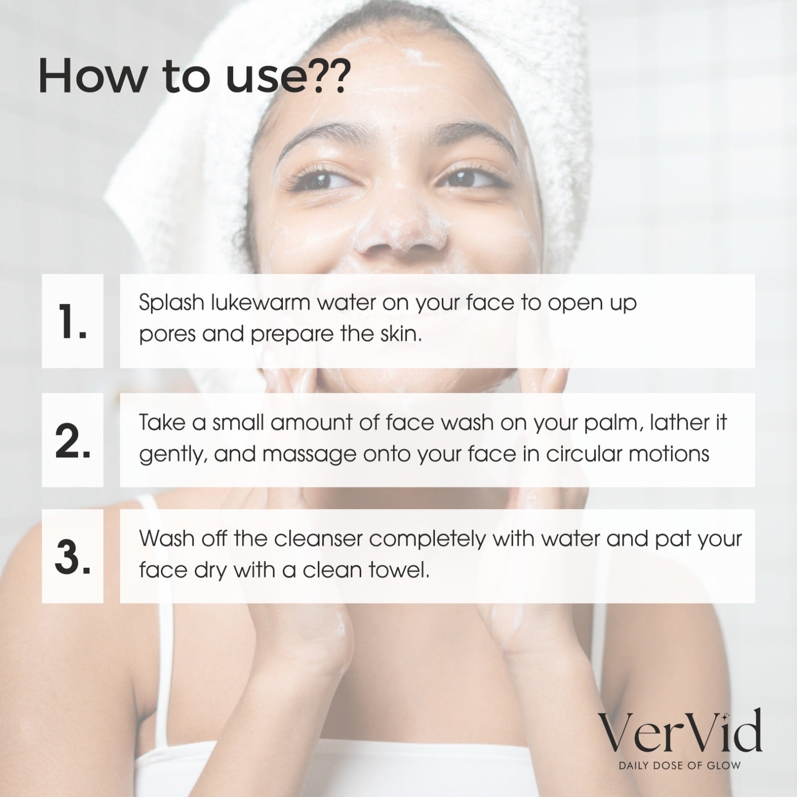 VerVid Vitamin C Face Wash – Bright & Fresh Skin Daily