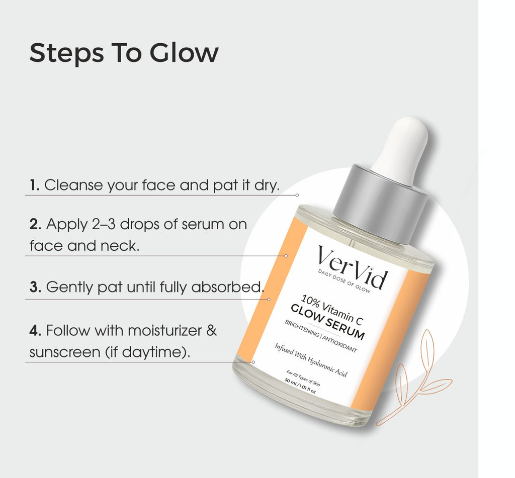 Vervid Vitamin C Glow Serum – Bright, Firm & Hydrated Skin