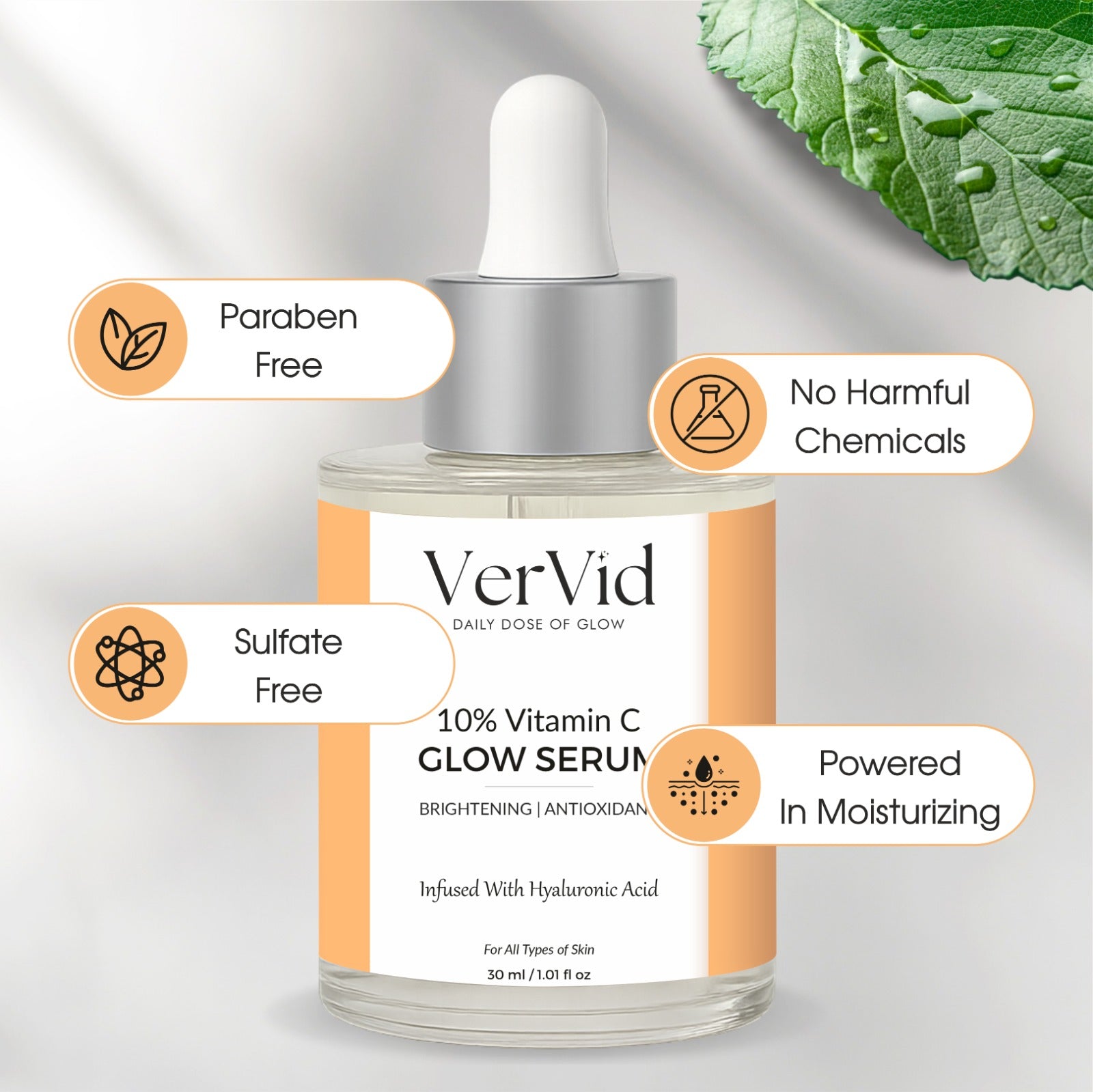 Vervid Vitamin C Glow Serum – Bright, Firm & Hydrated Skin
