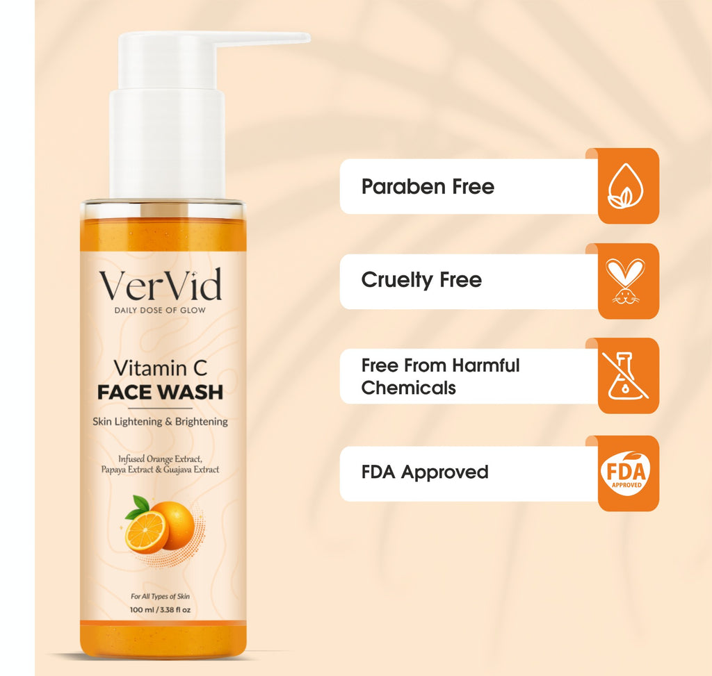 VerVid Vitamin C Face Wash – Bright & Fresh Skin Daily