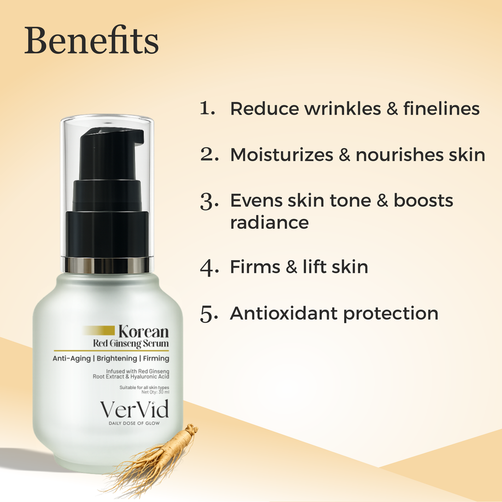Vervid Korean Red Ginseng Radiance Serum - Lift • Firm • Glow