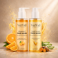 VerVid Vitamin C + Gold Scrub Face Wash Combo | Brightening + Deep Cleansing Skincare | For Glowing Skin | 100ml x 2