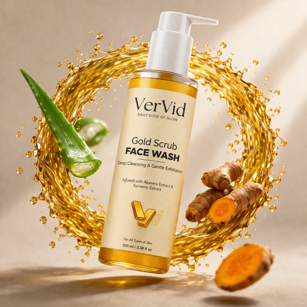 Vervid Aloe Vera Gold Face Wash for Glowing Skin 100ml