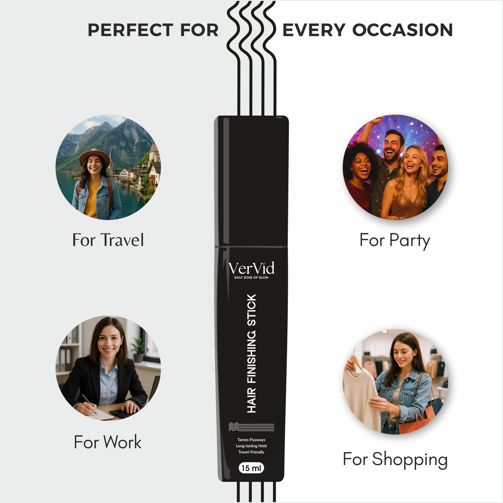 Vervid Hair Finishing Stick | Instant Flyaway Control | Sleek, Non-Sticky Hair Styler