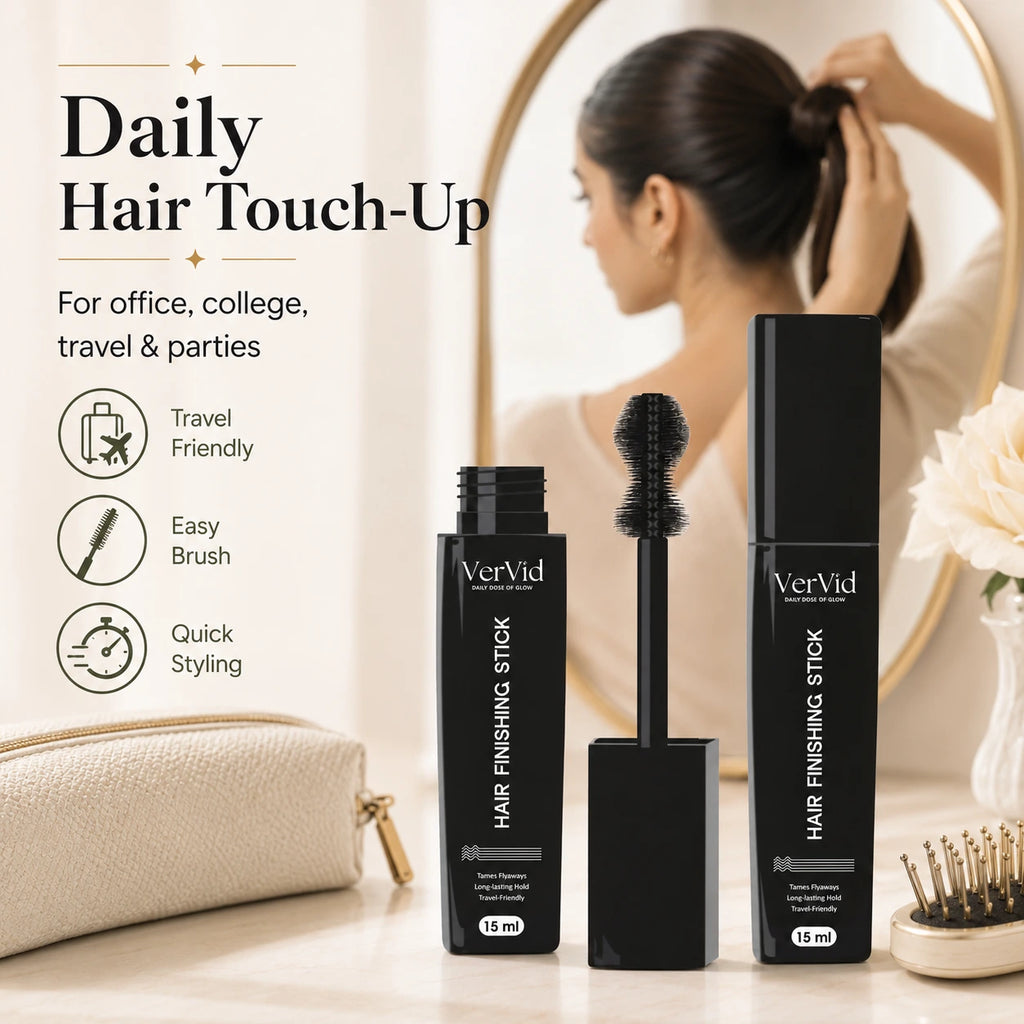 Vervid hair finishing stick for daily hair touch ups, office, college, travel and parties