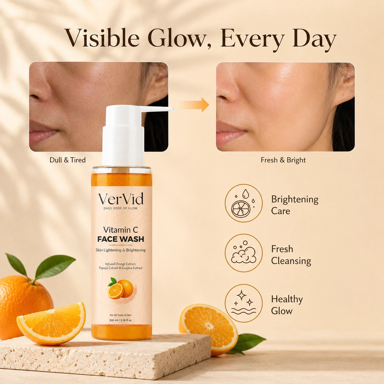 How to use Vitamin C face wash for oily skin for fresh glowing skin