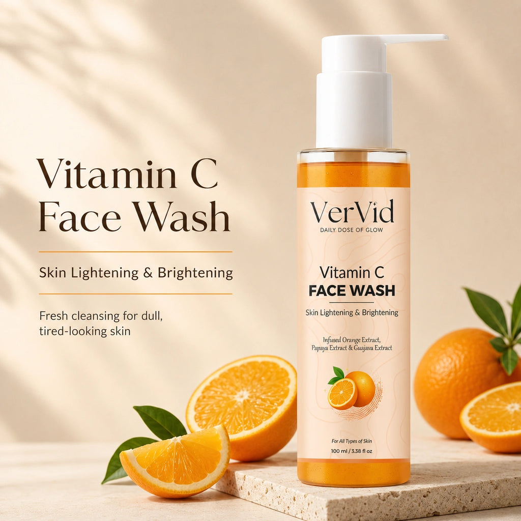 Vitamin C face wash for oily skin with deep fresh clean and brightening skincare